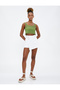 Crop Athlete Mesh Openwork U-Neck Strap Lined - 2