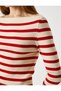 Knitwear Sweater - Long Sleeve Ribbed Boat Neck - 5