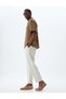 Linen Trousers with Elastic Waist and Pocket Detail - 2