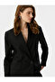 Blazer Jacket Double Breasted Buttoned with Flap Pockets - 2