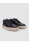 100% Genuine Leather Black Lace-Up Men's Sports Shoes - 2