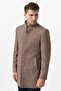 Treviso 4021 Slim Fit Cotton Judge Collar Overcoat A.Brown - 2