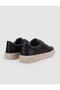 100% Genuine Leather Black Lace-Up Men's Sports Shoes - 3