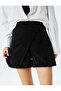 Mini Velvet Short Skirt with Slit Detail - 5
