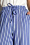 Women's Blue and White Striped Pants - 6