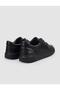 100% Genuine Leather Black Lace-Up Men's Sports Shoes - 3