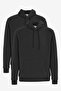 Men's Black 2-Pack Cotton Fleece Lined Sweatshirt Hoodie with Kangaroo Pocket Standard Fit