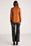 Peyton Women's Slim Fit Slim Fit Faux Suede Classic Knitted Tan Shirt - 7