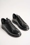Ba04471 Black Leather Men's Genuine Leather Stretch Gel High Sole Sports Shoes - Black Leather - 3