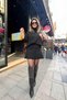 Mini Skirt & Oversized Turtleneck Knit Set Black - 5