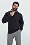 Men's Black-Navy Blue 2-Pack Cotton Fleece Lined Sweatshirt Hoodie with Kangaroo Pocket Standard Fit - 8