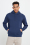 Men's White-Navy Blue 2-Pack Cotton Fleece-Lined Sweatshirt Hoodie with Kangaroo Pocket Standard Fit - 8