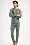 Men's Long Sleeve Crew Neck Thermal Underwear Set 405153 / 409002 Khaki