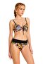 Leaf Pattern Draped Bikini Set