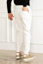 Men's 3 Thread Elastic Leg Sweatpants Bottom High Waist Lace-Up White Thick Fleece - 7