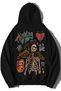 Black Hooded Unisex Sweatshirt - Thinking Printed