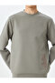Crew Neck Cotton Blended Ataturk Printed Sweatshirt - 5