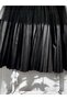 Girl Pleated Leather Tulle Skirt - 8