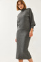 Women's Anthracite Double Knitwear Set 20246907