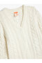 Basic Knitwear Cardigan V-Neck Button Detailed - 3