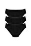 Women's Cotton Bato Panties - 3 Pieces Black - 3-Pack Plus Size Included Underwear - 7