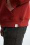 Yokohama Men's Soft Fleece Regular Kangaroo Pocket Hooded Brick Red Sweatshirt - 4