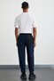 Ludwig Men's Organic Cotton Fabric Parachute Zipper Pocket Fleece Lined Navy Blue Sweatpants - 6