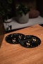 Christmas Themed Black Deer Tray and 2 Coasters Set |   Gift |   New Year |   Decorative - 4