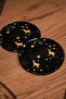 Christmas Themed Black Deer Tray and 2 Coasters Set |   Gift |   New Year |   Decorative - 6