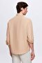 Ds Damat Comfort Mink Button Collar Relaxed Fit Linen Look 100% Cotton Shirt - 3