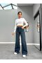 Darkblue Tasseled Wide Leg Jeans - 2