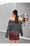 Burgundy Zippered Mini Leather Skirt - 5