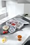 7-Piece Striped Vacuum Tray and Covered Breakfast Set - Leak-Proof and Non-Breathable - 3