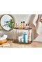 Oval Bathroom Organizer Multi-Purpose Makeup Jewelry Organizer Gold Service Presentation Stand - 3