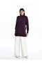 Women's Half Turtleneck Plain Knitwear Tunic (W4) - 2