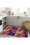 Asena Collection Multicolored Abstract Figures and Heart Pattern Creative Modern Decorative Carpet 39 - 3