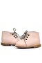 Baby Girl Powder Pink Genuine Leather Lace-Up Boots - Handmade First Step Shoes - 5