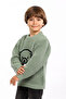 Boy's Crew Neck Teddy Bear Embroidered Knitwear Sweater - 3
