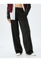 Wide Leg Ribbed Waist Elastic Ribbed Pocket Detailed Sweatpants - 3