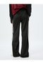 Wide Leg Ribbed Waist Elastic Ribbed Pocket Detailed Sweatpants - 4