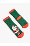 New Year's Themed Patterned Towel Socks - 2