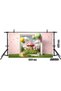 Colorful 200X150Cm Photography Backdrop with Mushroom House Theme for Children's Parties - 2