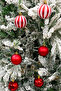 New year's tree ball luxury glitter embossed matte glossy 6 cm size 9 pieces acetate boxed - 4