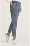 Girl's 100% Cotton Loose Fitting Mom Fit Skinny Leg Jeans Jean Trousers - 2