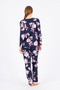 Women's Square Neck Gathered Slit Bow Detailed Pajamas Set - 8