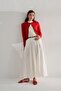 Ecru Belted Skirt