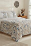 Lemy Blue Duvet Cover Set - 100% Cotton, Double, Satin - 3