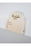 Baby Hello World Newborn Photography Memory Card with Natural Wood and Daisy Pattern - 5