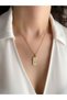 Women's Steel Necklace Zodiac Sign Series Mother of Pearl Plate Bull Sign Necklace - 2