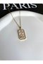 Women's Steel Necklace Zodiac Sign Series Mother of Pearl Plate Crab Zodiac Necklace - 3